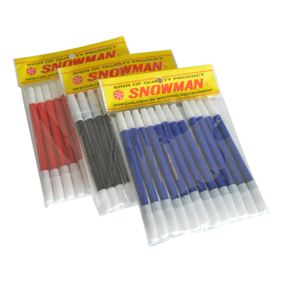 Spidol Kecil Marker Snowman Hitam / Biru / Merah
